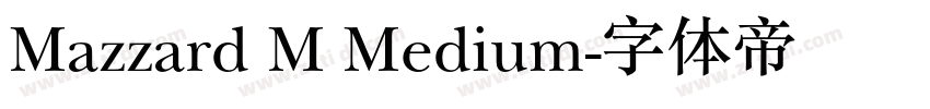 Mazzard M Medium字体转换